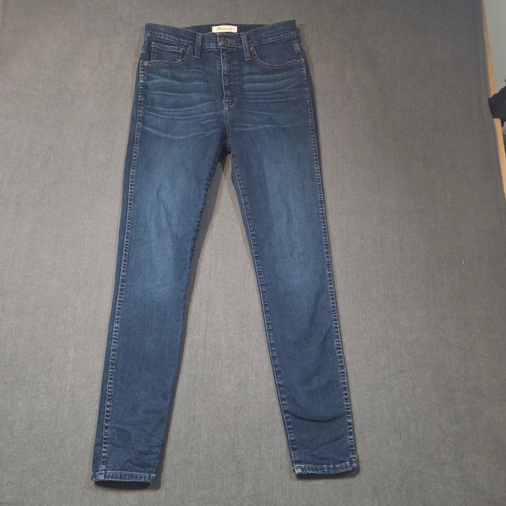 Madewell Skinny Jeans Womens 28 Blue 10 Inch High Rise Dark Wash Denim